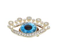 Warmhm Broche Œil Maléfique Cristal Brillant Courte pour Femme, Bijou de Ornement Rétro Ludique, Accessoire Élégant pour Cardigan et Robe, Épingle à Revers, Bijou Fantaisie Unique
