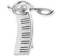 Warmhm Broche Petite Note de Piano en Alliage de Zinc Argenté, Broche de Revers pour Femmes, Épingle D’instrument de Musique, Accessoire Mode pour Vêtements et Paquet, Présent Pianiste