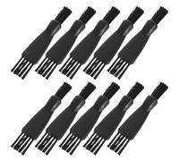 Warmhm Brosses de Nettoyage Noir Lot de 10 pour Rasoir Électrique Outil Multifonction en Nylon à Double Tête, pour Voyage et Usage Professionnel