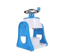 Warmhm Broyeur Glace Manuel Bleu Machine à Glace Pilée Compacte PP Facile à Nettoyer pour Neige Smoothies et Boissons Fraîches