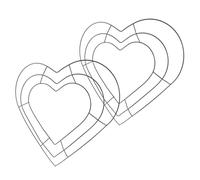 Warmhm Cadre en Fer Noir de Cœur pour Décoration de Mariage Rustique, Lot de 2 Pièces, Résistant aux Intempéries, Saint-Valentin