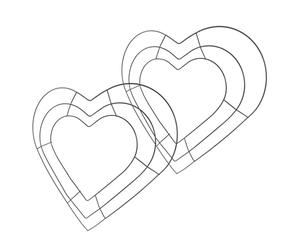 Warmhm Cadre en Fer Noir de Cœur pour Décoration de Mariage Rustique, Lot de 2 Pièces, Résistant aux Intempéries, Saint-Valentin