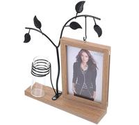 Warmhm Cadre Photo Double Face en Fer Forgé Guirlande LED, Décoration Artisanale Hydroponique Moderne pour Présent Pendaison de Crémaillère ou Décoration de Table