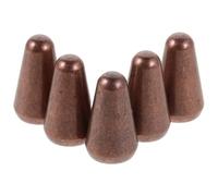 Warmhm Capuchons de Sélecteur en Laiton pour Amélioration et Réparation pour Guitare Électrique 5pcs, Accessoires de Remplacement Couleur Café, Compatible Leviers