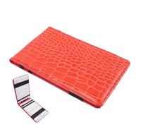 Warmhm Carnet de Score de Golf Élégant, Pliable à Plat, Cuir PU Rouge | Protège Cartes de Score, Écriture Facile, Garde le Carnet au Sec, Format Portable pour Golfeurs Couleur Aléatoire