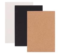 Warmhm Cartes Vierges Soi-même pour Fête, Papier Kraft Noir, Lot de Set