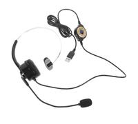 Warmhm Casque avec Micro Mono Noir pour Jeux, Appels Clairs, Plug and Play | Bruit, Microphone Intégré, Mousse à Mémoire, Cuir Pu, Pvc, Impédance 32 Ω, Sensibilité 108 Db