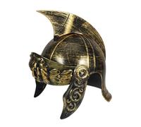 Warmhm Casque de Soldat Romain Médiéval Plastique Doré Accessoire de Cosplay Chevalier pour Masquées et Reconstitutions Historiques