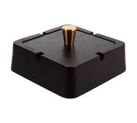 Warmhm Cendrier Extérieur en Bois avec Doublure en Acier Inoxydable, Coupe-Vent Fumée, pour Bureau et Maison au Design Chinois Classique et Élégant