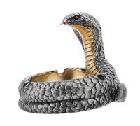 Warmhm Cendrier Résine Forme De Serpent Décoration Unique pour Bureau Et Fête Halloween Support à Créatif Et Réaliste pour Intérieur Et Extérieur
