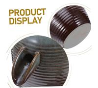 Warmhm Ceramic Jar Outdoor Fountain No Pump Handmade Weatherproof Fish Tank Water Circulation Decor for Garden Patio Landscaping