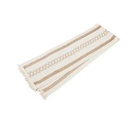 Warmhm Chemin de Table Lin et Coton avec Franges Décoration Vintage pour Table de Ferme pour Créer une Ambiance Chaleureuse et Lors de Vos Repas