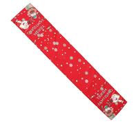 Warmhm Chemin de Table pour Fête de Noël Bannière de Parti Tissu Rouge Protection du Plateau pour Tables de Buffet et Décoration de Noël