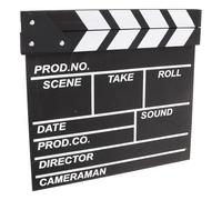 Warmhm Clap de Cinéma en 30X27 CM Tableau de Réalisateur Scène Coupée Accessoire de Tournage Polyvalent pour Matériel de Théâtre et Décoration de Fête Cinéma