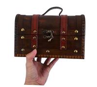 Warmhm Coffre Au Trésor Pirate Boîte Décorative Faite Main Coffre Au Trésor avec Serrure pour Décorations De Fête Classe