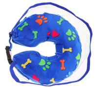 Warmhm Collerette Gonflable pour Chien Bleu PVC, Protection Postopératoire