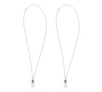 Warmhm Collier Chrétien 2 Pièces Pendentif Fiole en Verre et Graines de Moutarde Bijoux Religieux Unisexes Symbole de Foi Solide Présent Inspirant pour Hommes et Femmes