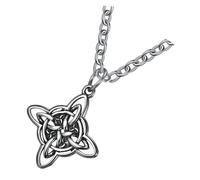 Warmhm Collier Homme en Acier Inoxydable 3Mm X 60Cm Style Vintage Nœud Celtique Symbole d'Amour Éternel Collier pour Femme et Garçon Accessoire de Mode Unisexe