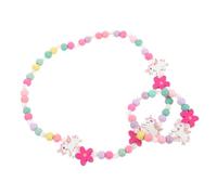 Warmhm Collier Licorne Fille Avec Perles Colorées En Bois - Ensemble De Bijoux Pour Filles - Bracelet Et Collier Pour Tout Petits Idéal Pour Fêtes Et Occasions Spéciales