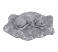 Warmhm Commémorative pour Animal Résine Tombeau Décoratif Extérieur pour Chien et Chat Souvenir pour Jardin Tombale Personnalisable