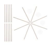 Warmhm Connecteur de Bâtonnets de Bois en Bois et Plastique pour Activités Éducatives, Assemblage Facile, Kit pour Fournitures Scolaires et Loisirs Créatifs