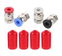 Warmhm Connecteur de Tube D'alimentation en Ptfe pour Imprimante 3d, Filetage Pc4-m6, Raccord Pneumatique 4x2,5 Mm, Lot de 2 Sets de Pièces pour Sécheur de Filament, Accessoire