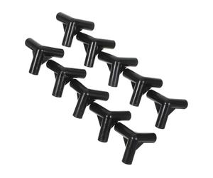 Warmhm Connecteurs de Tente en Plastique Noir 50 Pièces Joint d'angle à 3 Voies 8 Mm Diamètre Intérieur pour Carport, Compatibilité Universelle, Extérieur