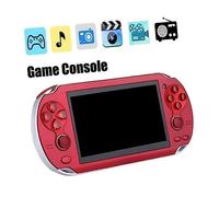 Warmhm Console de Jeu Portable Écran HD Multimédia et Manette Double Rocker pour Noël et Rouge