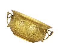 Warmhm Corne D’Abondance en Laiton Doré Décorative Ornement Créatif pour Maison et Bureau Accessoire de Fête et Décoration de Temple Bol au Trésor Symbolique Présent Anniversaire