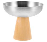 Warmhm Coupes à Dessert Inox avec Pied Naturel Bols Multifonctions pour Glace Pudding Fruits et Salades Design et Facile à Nettoyer pour Maison et Restaurant