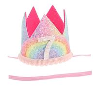Warmhm Couronne Arc-ciel Avec Sequins Pour Anniversaire Diadème Créatif Pour Fête Anniversaire Et Accessoire Photo