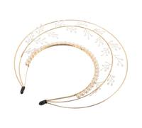 Warmhm Couronne De Déesse Perles Dorées Bandeau Soleil Floral Pour Fille Accessoire De Tête De Fête Ajustable