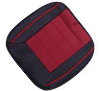 Warmhm Coussin de Siège Auto 3d en Cuir Noir et Rouge, Housse Intégrale Antidérapante, Protection Siège Voiture, Installation Facile, Adapté Adultes et Seniors, Usage Toute Saison