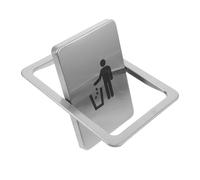 Warmhm Couvercle de Poubelle Encastré en Acier Inoxydable Grand Modèle Rectangulaire 25X17 CM avec Charnière Couvercle à Bascule pour Tri Sélectif Cuisine et Salle de Bain