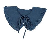 Warmhm de Chemise DIY Femme en Denim Faux Amovible Multi-Usages Accessoire de Décoration Confortable pour Vêtements de Jours Style Élégant Taille Unique