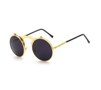 Warmhm de Soleil Steampunk Rétro Doré avec Lentilles Unisexes et Protectrices Parfaites pour Activités Plein Air