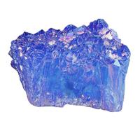Warmhm Décoration en Pierre de Cristal Bleue Irrégulière pour Table | Objet Délicat, Usage Bureau et Intérieur, Idée Présent pour Collectionneurs, Format Compact