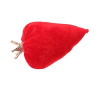 Warmhm Décoration Saint-Valentin de Cœur Ornement en Velours Rouge Rembourré de Coton Mini Coussin Décoratif pour Bureau et Étagère Présent Saint Valentin Couple Décoration