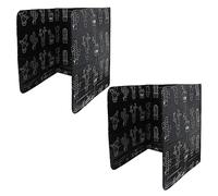 Warmhm Déflecteur D'huile en Feuille D'aluminium Noir 2 Pièces, Pare-éclaboussures Résistant à L'huile, Isolant Thermique, Protection Murale Cuisine, Outil de Cuisson Pratique et Facile