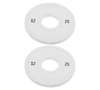 Warmhm Disques de poids pour barre d'haltères, 2pcs, 1 lb, disques de poids, revêtus de caoutchouc, broad equipment compatibility, pour l'entraînement à la musculation