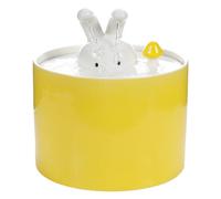 Warmhm Distributeur d'eau en Céramique 1000ml Surface Lisse et Prévention du Renversement pour Chats et Chiens à Domicile, Fontaine à Eau USB Pratique
