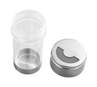 Warmhm Distributeur Dépices Acier Inoxydable avec Tamis Rotatif Bouteille Transparente Polyvalente pour Récipient de Stockage Hermétique pour Cuisine et Restaurant