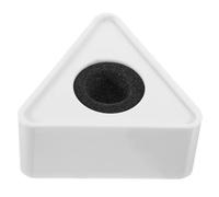 Warmhm Drapeau de Microphone Triangulaire ABS Blanc pour Interviews Médias | Moulage ABS Injecté, Intérieur à Coton Réglable, Visibilité, pour Reportages et Questions-réponses