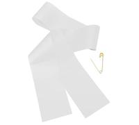 Warmhm Écharpe Blanche en Tissu pour Cérémonie Mariage et Fête, Résistante Déchirure, Design Créatif et Festive, pour Soirées Célibataires et Discours