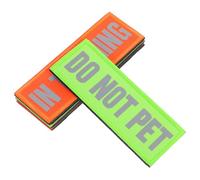 Warmhm Écusson Réfléchissant D’entraînement Haute Visibilité Nocturne, Identification Renforcée 4 Pièces Patch Amovible Nylon, Fixation Simple pour Harnais pour Chien pour Aventures