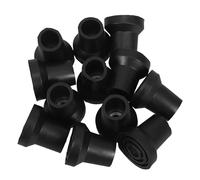 Warmhm Embouts de Canne en Caoutchouc Antidérapants 16 MM Lot de 12 Pièces Base Large pour Stabilité Accrue Rechange pour Béquilles et Cannes de Marche Usage Intérieur et Extérieur