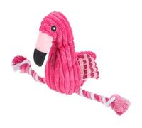 Warmhm en Peluche Flamant Rose pour Chien - Corde à Mâcher Et Grinçant Interactif pour Chiots - Idéal pour L'Entraînement Et Le Nettoyage des Dents