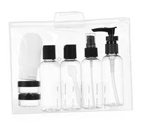 Warmhm Ensemble 6 Flacons De Voyage 80 Ml Bouteilles En Plastique Rechargeables Pompe Étanche Pour Cosmétiques Soins Personnels Voyage Paquet De Rangement Compact