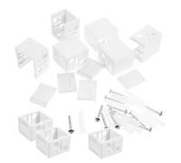 Warmhm Ensemble De 12 Lot de Supports de Fixation pour Stores Vénitiens Pouce Blancs Kit de Montage Rail Tête Clips de Support Robustes pour Installation Fenêtre Accessoires Multi-Usage