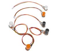 Warmhm Ensemble De 3 Potentiomètre Rotatif avec Câble de Connexion et Fiable Ajustement avec Bouton pour Résistance Variable pour Projets Électroniques Couleur Aléatoire